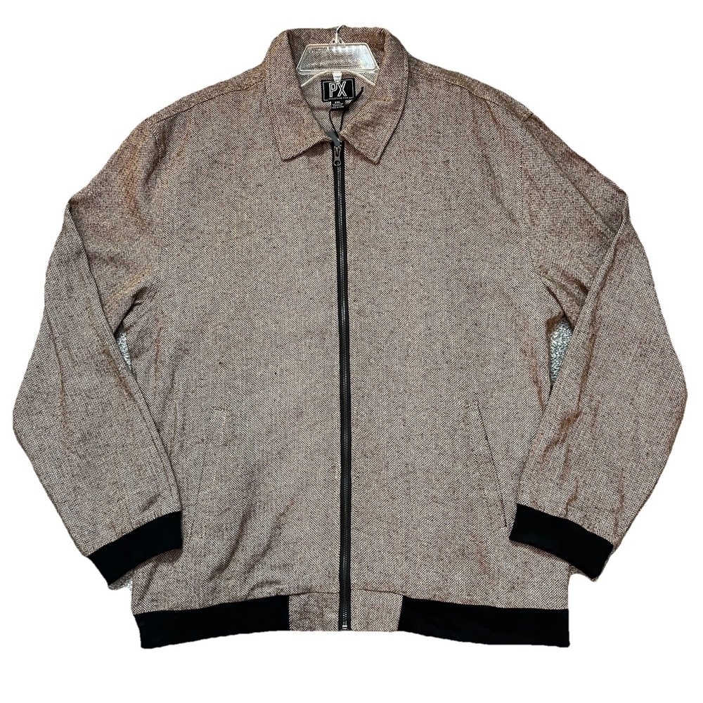 NWT $85 PX Jacket Men's XXL 100% Cotton Herringbone Lightweight Preppy Casual